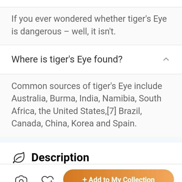 Tiger Eye Tumble stone  sealed in package not touched - Picture 6 of 7